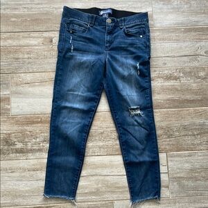 Democracy Blue Ankle Cropped Stretch Jeans